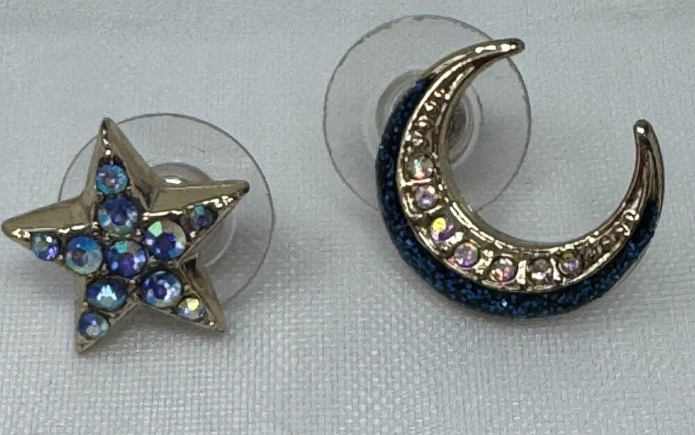 BETSEY JOHNSON Moon & Star Post Earrings